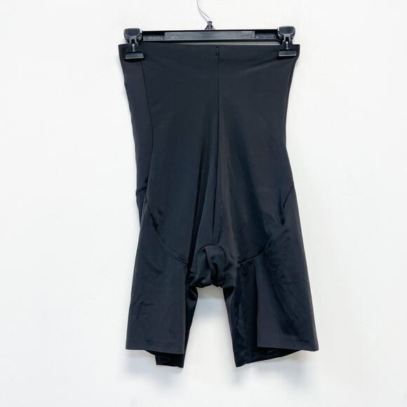 Maidenform Women's Shapewear High Waist Firm Mid Thigh Shaping Shorts Black L - Picture 3 of 4